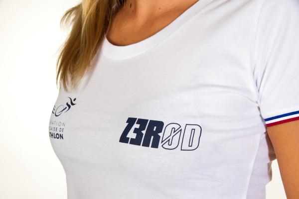 Z3R0D - Triathlon : Outlet : T-SHIRTS WOMAN FRANCE         (WHITE)