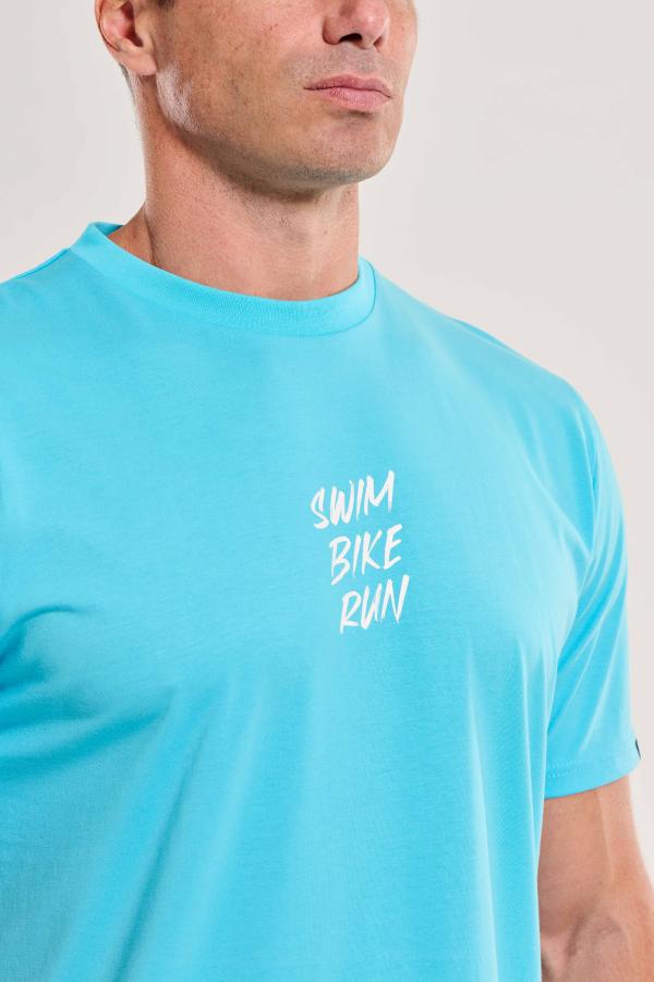 T-shirt lifestyle homme triblend atoll swim bike run| Z3R0D