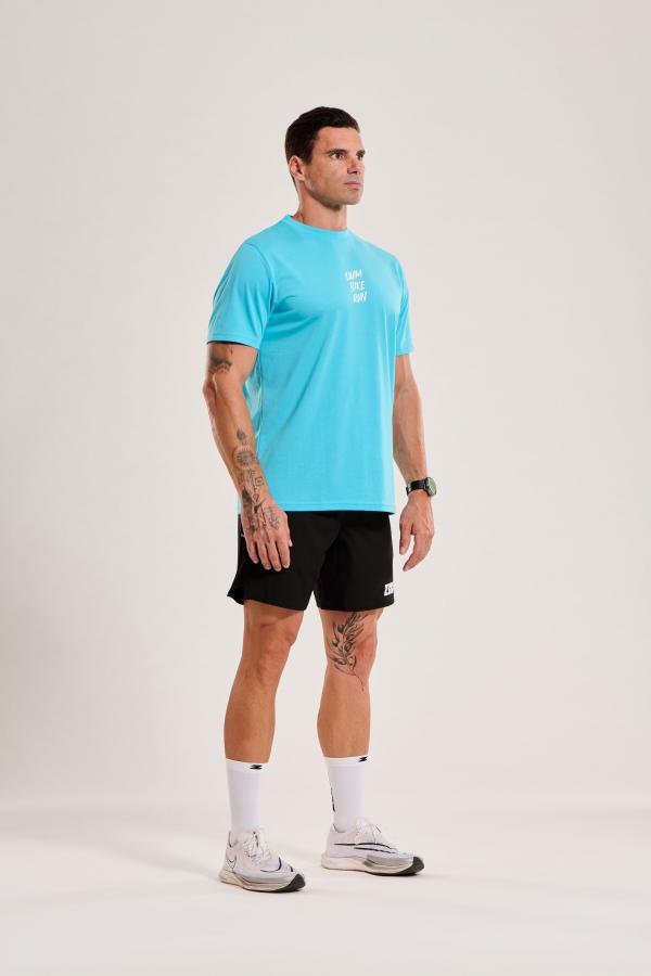 T-shirt lifestyle homme triblend atoll swim bike run| Z3R0D