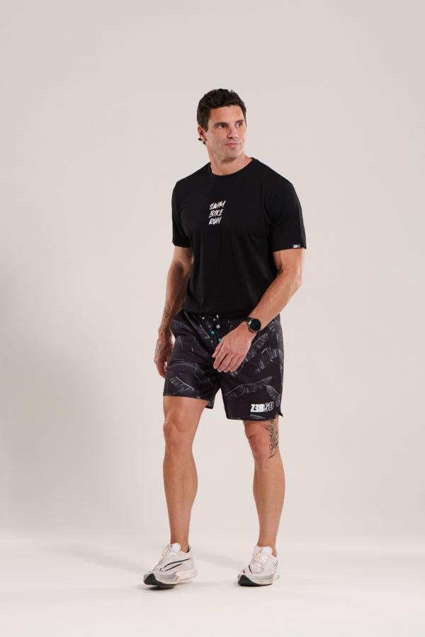 Kailua black training shorts for men | Z3R0D