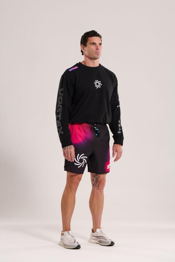 Vortex Nebula black training shorts for men | Z3R0D