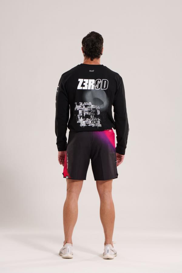 Vortex Nebula black training shorts for men | Z3R0D