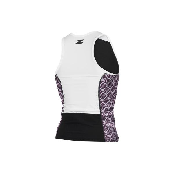 Triathlon racer black and white top for women | Z3R0D 