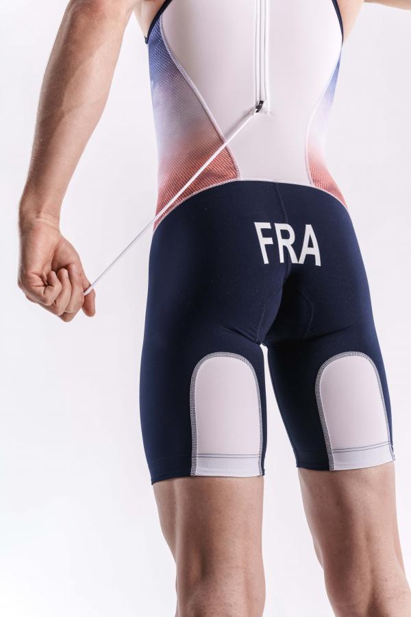 Tenue de triathlon, trifonction olympique homme FRANCE Z3R0D