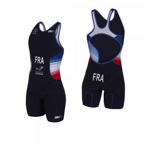 Tenue de triathlon, trifonction oSUIT femme Z3R0D FFTRI