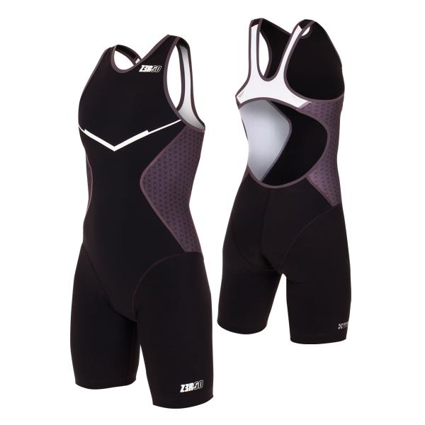 Triathlon racer black, grey and white suit for women | Z3R0D female trisuit