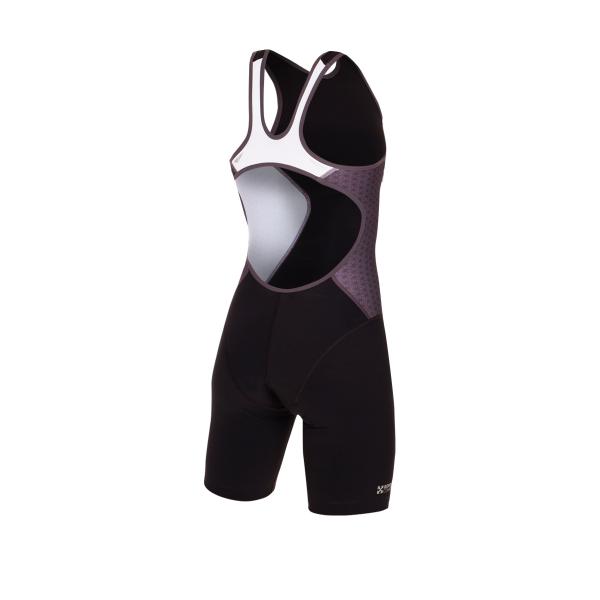 Triathlon racer black, grey and white suit for women | Z3R0D female trisuit