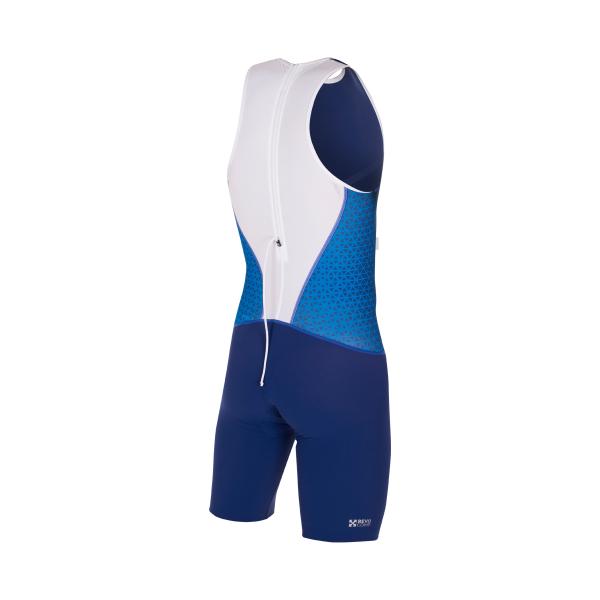 Trifonction racer homme bleu marine et blanc | Z3R0D - tenue de triathlon