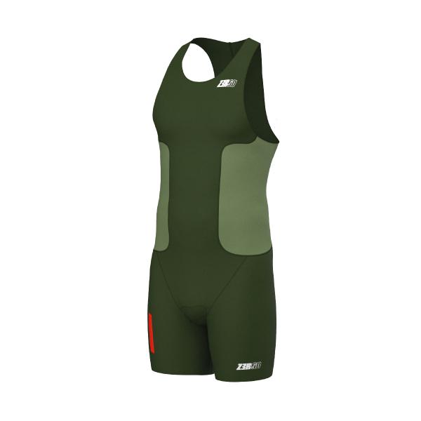 Triathlon Racer man Cedar Green trisuit | Z3R0D 