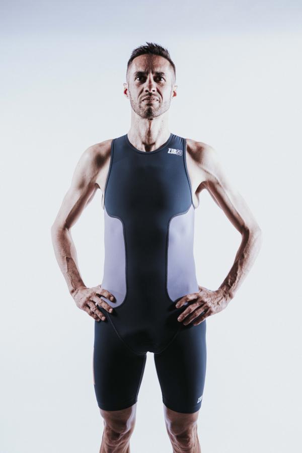 Triathlon Racer man Cinder Grey trisuit | Z3R0D 