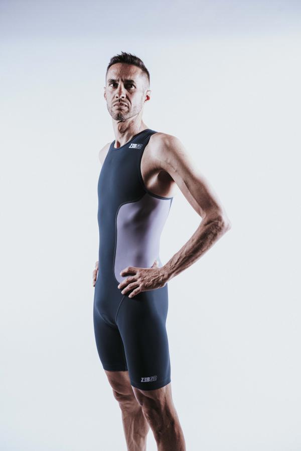 Triathlon Racer man Cinder Grey trisuit | Z3R0D 