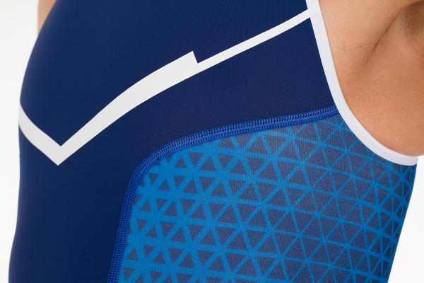 Triathlon Racer man dark blue and white trisuit | Z3R0D 