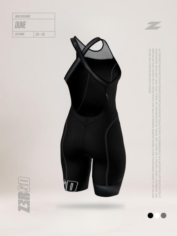 Trifonction noire Start femme Dune| Z3R0D - tenue de triathlon