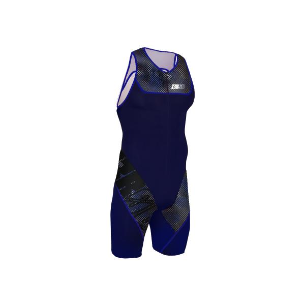 Triathlon Start man black and dark blue trisuit | Z3R0D