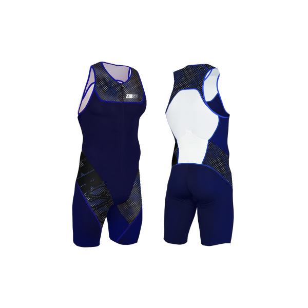 Triathlon Start man black and dark blue trisuit | Z3R0D