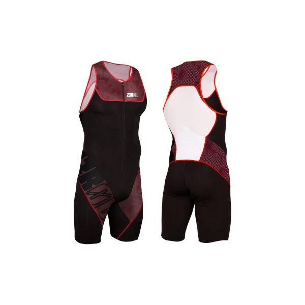 Trifonction homme Start noire et rouge | Z3R0D - tenue de triathlon 