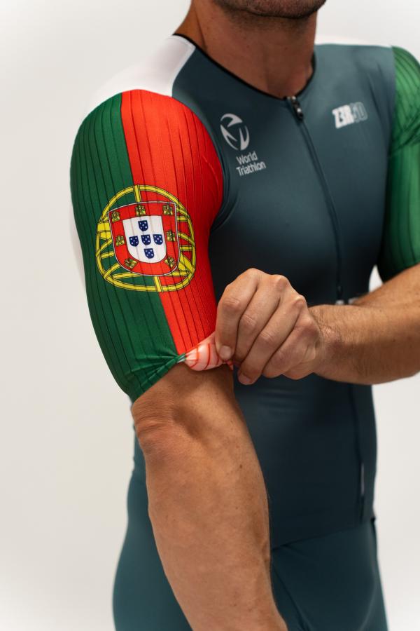 Portugal man sleeved triathlon trisuit | Z3R0D man time-trial trisuit