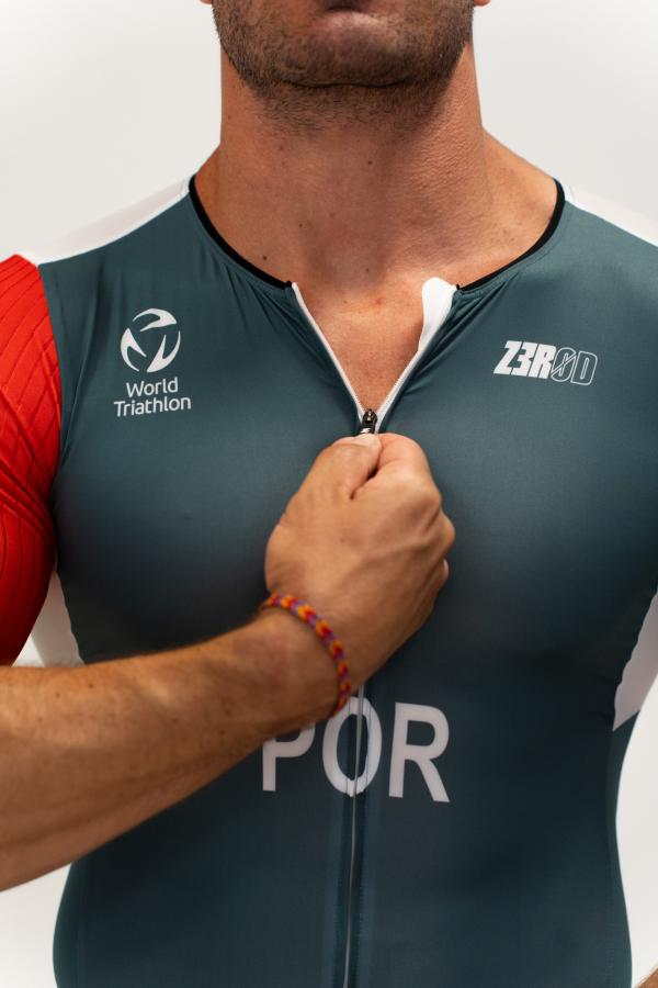 Portugal man sleeved triathlon trisuit | Z3R0D man time-trial trisuit