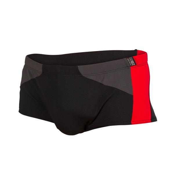 Man black, grey and red swim trunks | Z3R0D