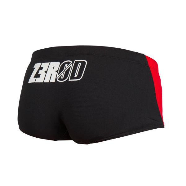 Man black, grey and red swim trunks | Z3R0D