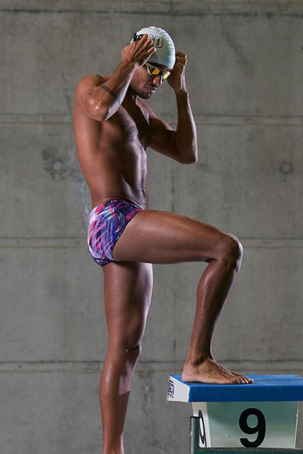 Trunks natation homme rose Glitcher | Z3R0D 