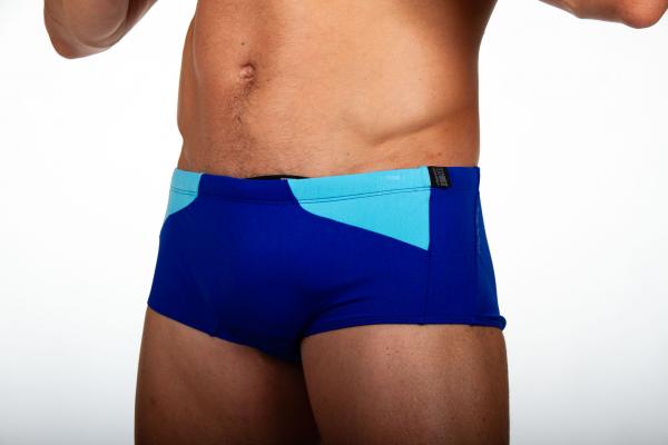 Man  Blue/Light Blue swim trunks | Z3R0D