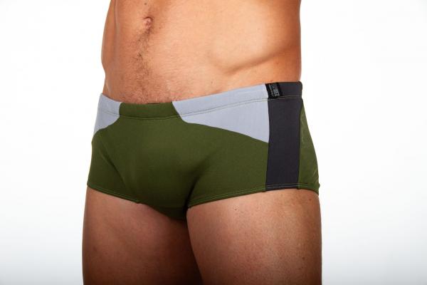 Man Khaki/Grey/Dark Grey swim trunks | Z3R0D