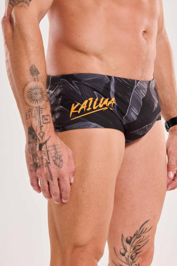 Trunks natation homme noir gris Kailua | Z3R0D 