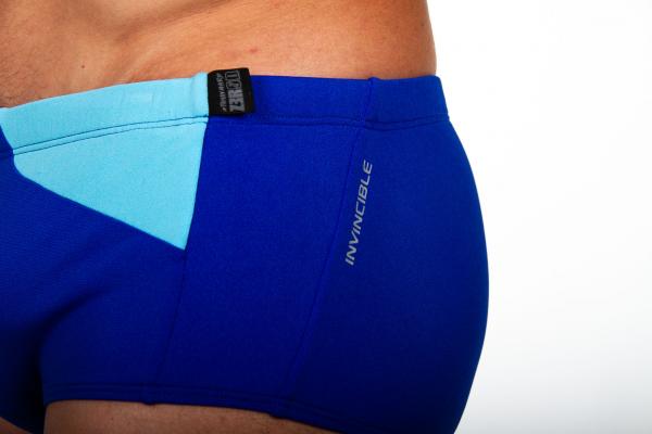 Man  Blue/Light Blue swim trunks | Z3R0D