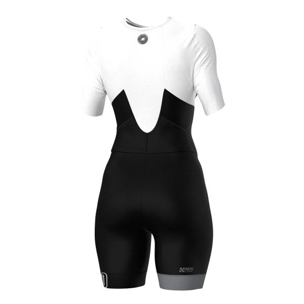 Racer woman triathlon ttSUIT - Z3R0D sleeved trisuit Faded Mariniere