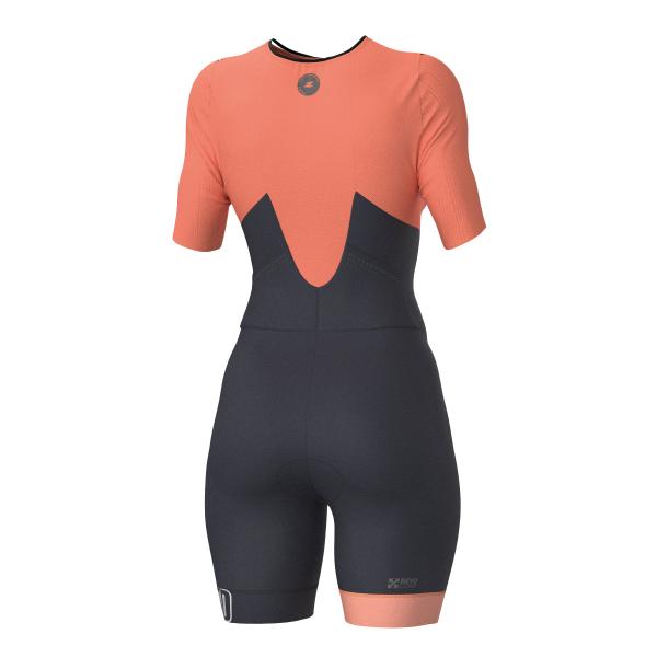 Racer woman triathlon ttSUIT - Z3R0D sleeved trisuit Fusion Coral