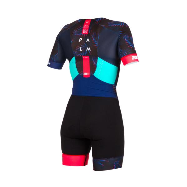 Trifonction à manches ttSUIT racer femme The Island | Z3R0D - tenue de triathlon