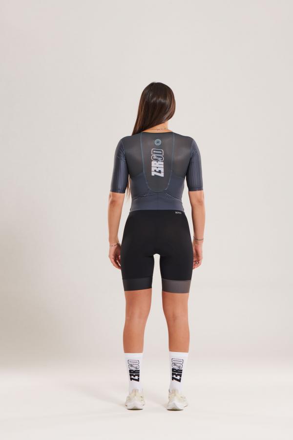 ttSUIT racer femme Z3R0D - trifonction femme à manches Black Volt