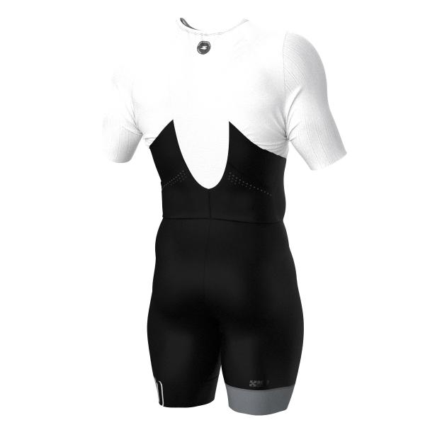 Triathlon racer man ttSUIT | Z3R0D - triathlon sleeved Faded mariniere trisuit 