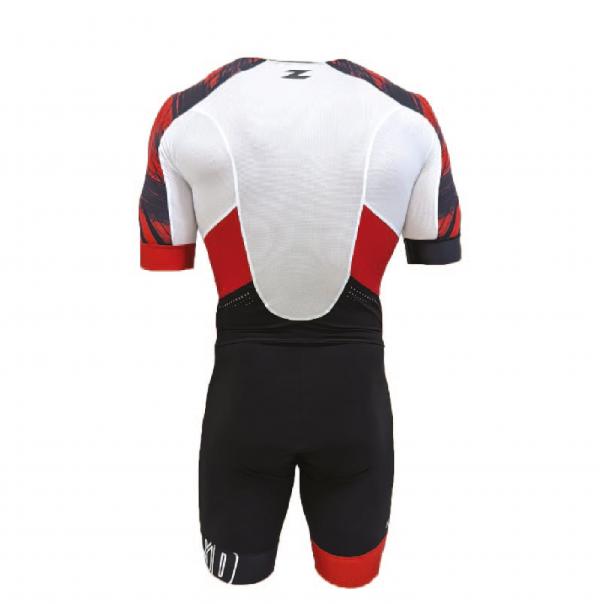 Triathlon racer man ttSUIT | Z3R0D - triathlon sleeved red vivacity trisuit 