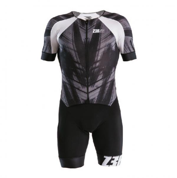 Triathlon racer man black vivacity ttSUIT | Z3R0D - triathlon sleeved Kona trisuit 