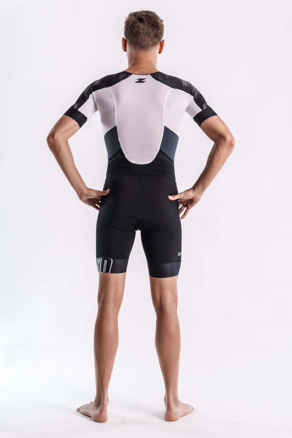 Triathlon racer man black vivacity ttSUIT | Z3R0D - triathlon sleeved Kona trisuit 