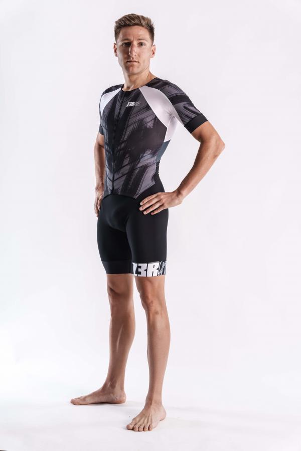 Triathlon racer man black vivacity ttSUIT | Z3R0D - triathlon sleeved Kona trisuit 