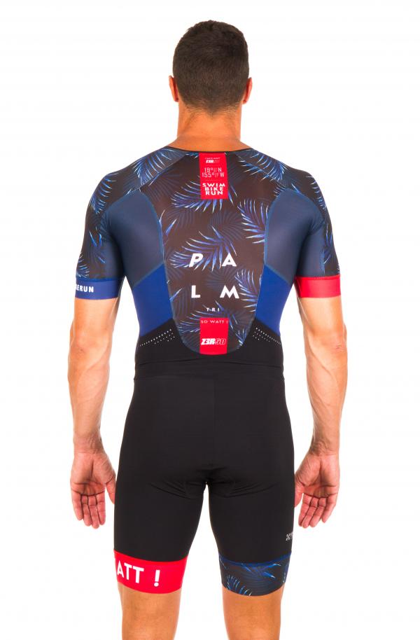 Triathlon racer man ttSUIT | Z3R0D - triathlon sleeved The Island trisuit 