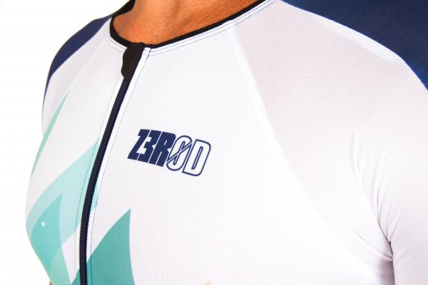 Triathlon racer man ttSUIT | Z3R0D - triathlon sleeved Kubik Block trisuit 