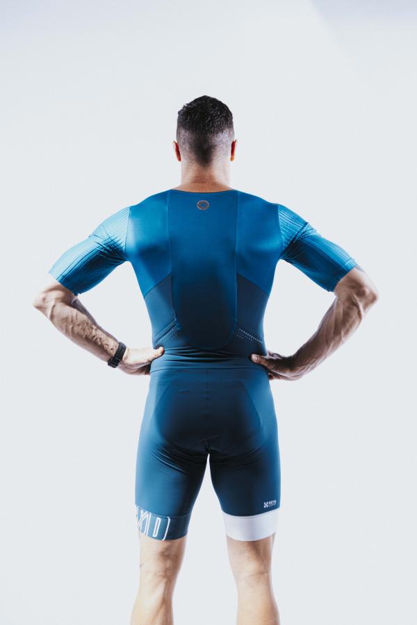Triathlon racer man ttSUIT | Z3R0D - triathlon sleeved Deep Ocean trisuit 