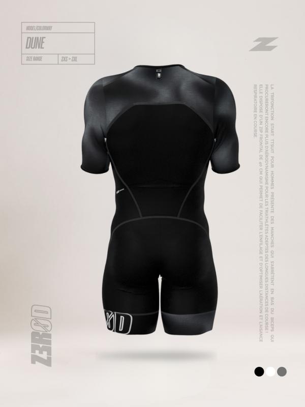 Trifonction homme Start noire Dune| Z3R0D - tenue de triathlon 