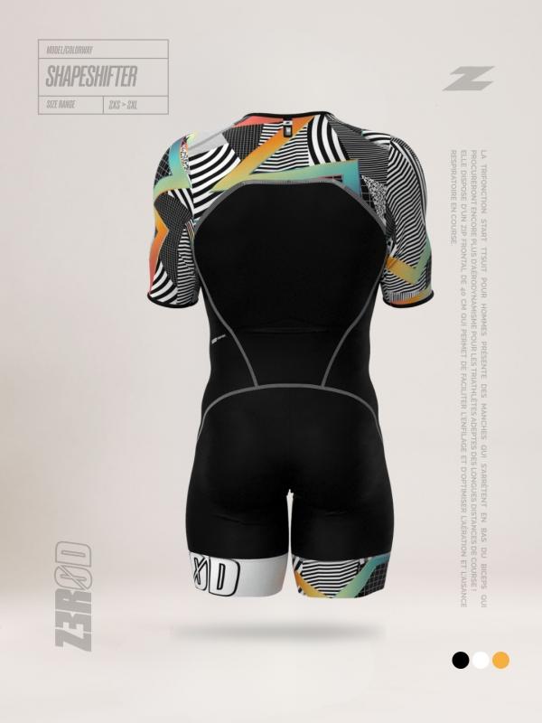 Trifonction homme Start noire Shapeshifter | Z3R0D - tenue de triathlon 