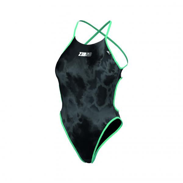 Z3R0D woman one piece swimsuit - Dark Shadows Tie & Dye