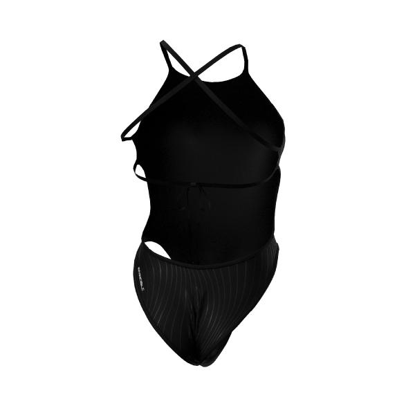 Z3R0D woman one piece swimsuit - Black Waves