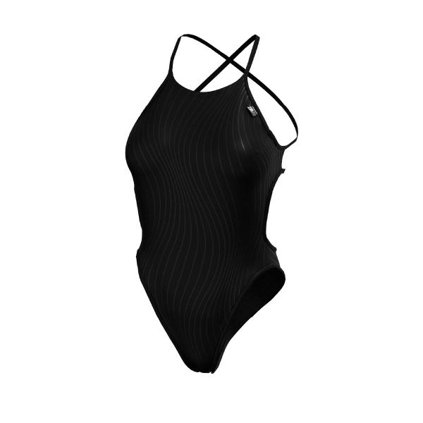 Z3R0D woman one piece swimsuit - Black Waves