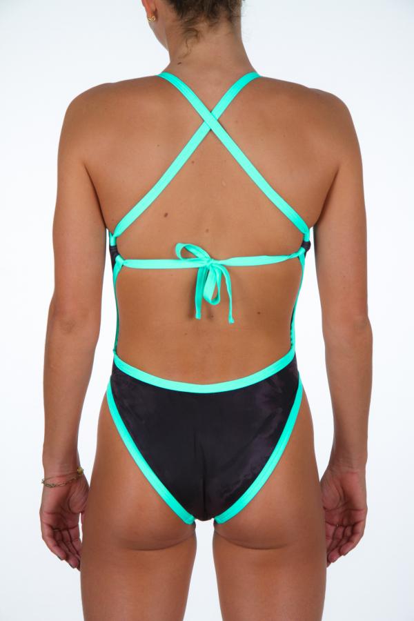 Z3R0D woman one piece swimsuit - Dark Shadows Tie & Dye