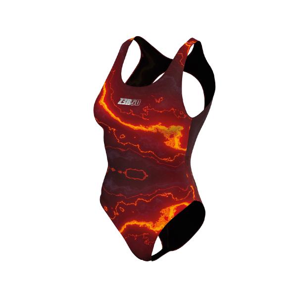 Maillot de bain une pièce sculpt femme Z3R0D - Lava