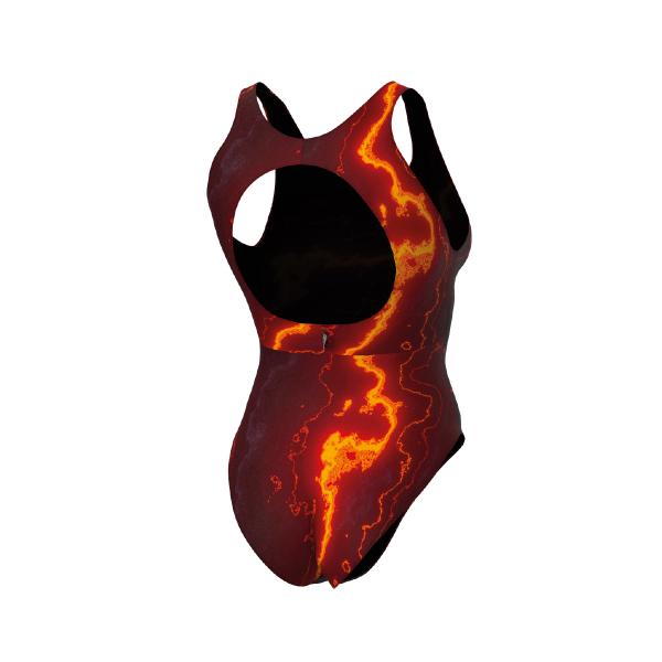 Maillot de bain une pièce sculpt femme Z3R0D - Lava