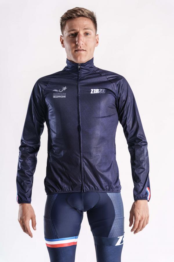 Veste vélo coupe-vent France Z3R0D - veste hiver cyclisme